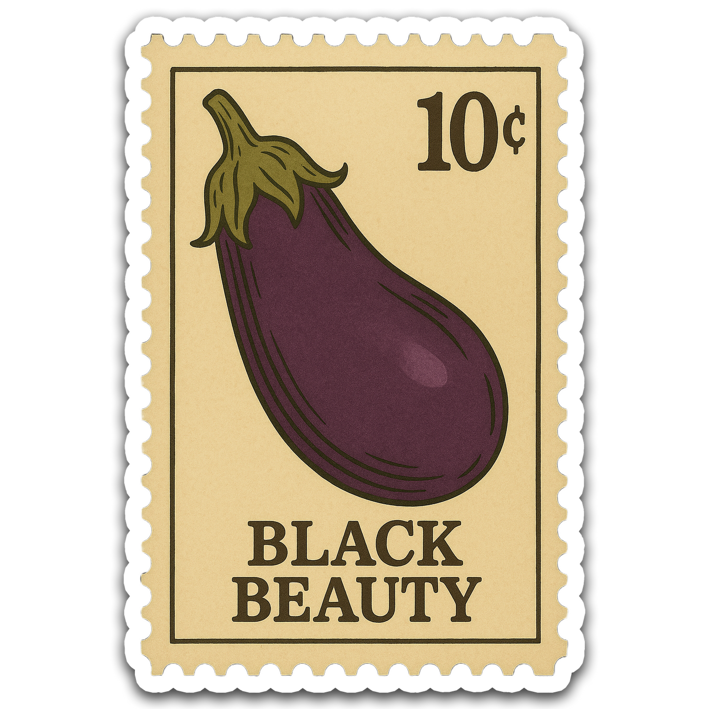 Vintage Garden Sticker Series - Black Beauty Stamp