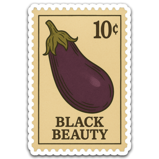 Vintage Garden Sticker Series - Black Beauty Stamp