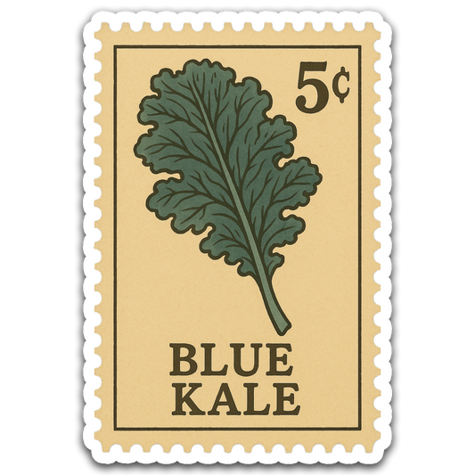 Vintage Garden Sticker Series - Blue Kale Stamp