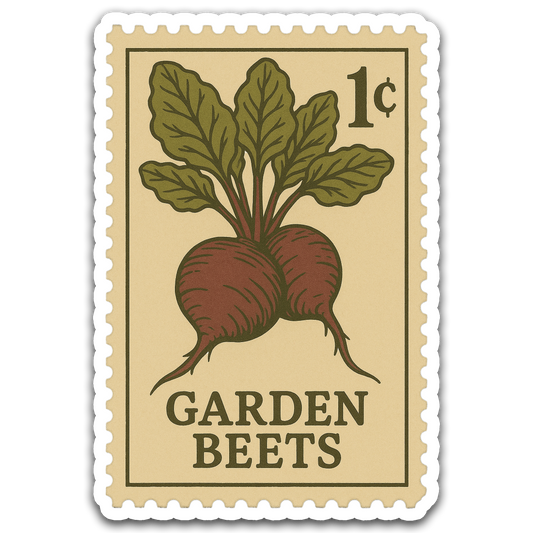 Vintage Garden Sticker Series - Garden Beets Stamp
