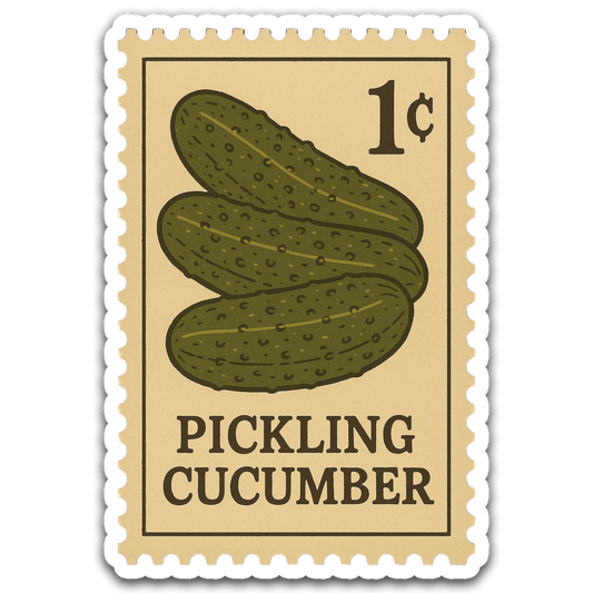 Vintage Garden Sticker Series - Pickling Cucumbers Stamp