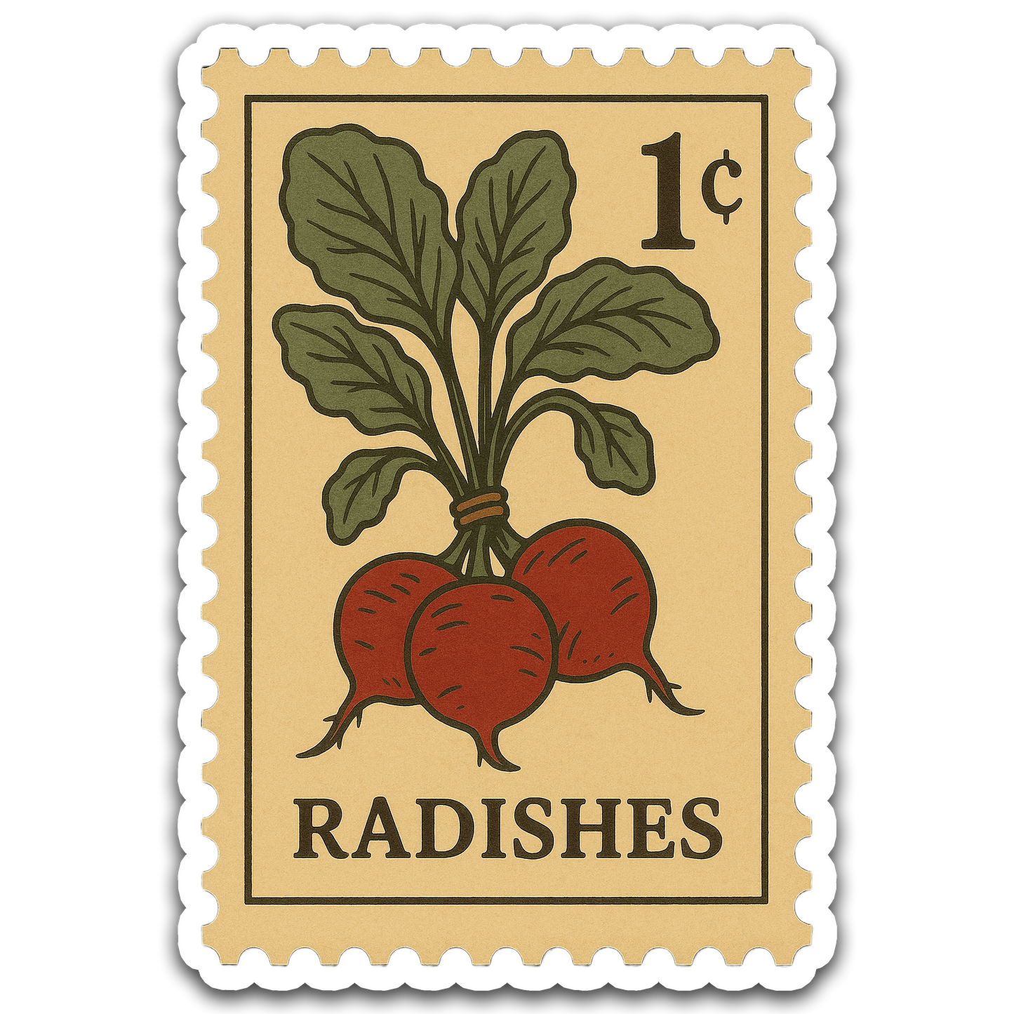 Vintage Garden Sticker Series - Radishes