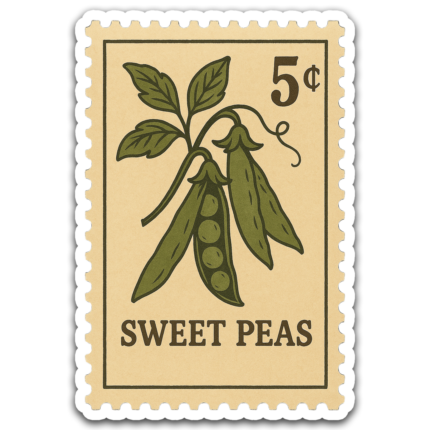 Vintage Garden Sticker Series - Sweet Peas